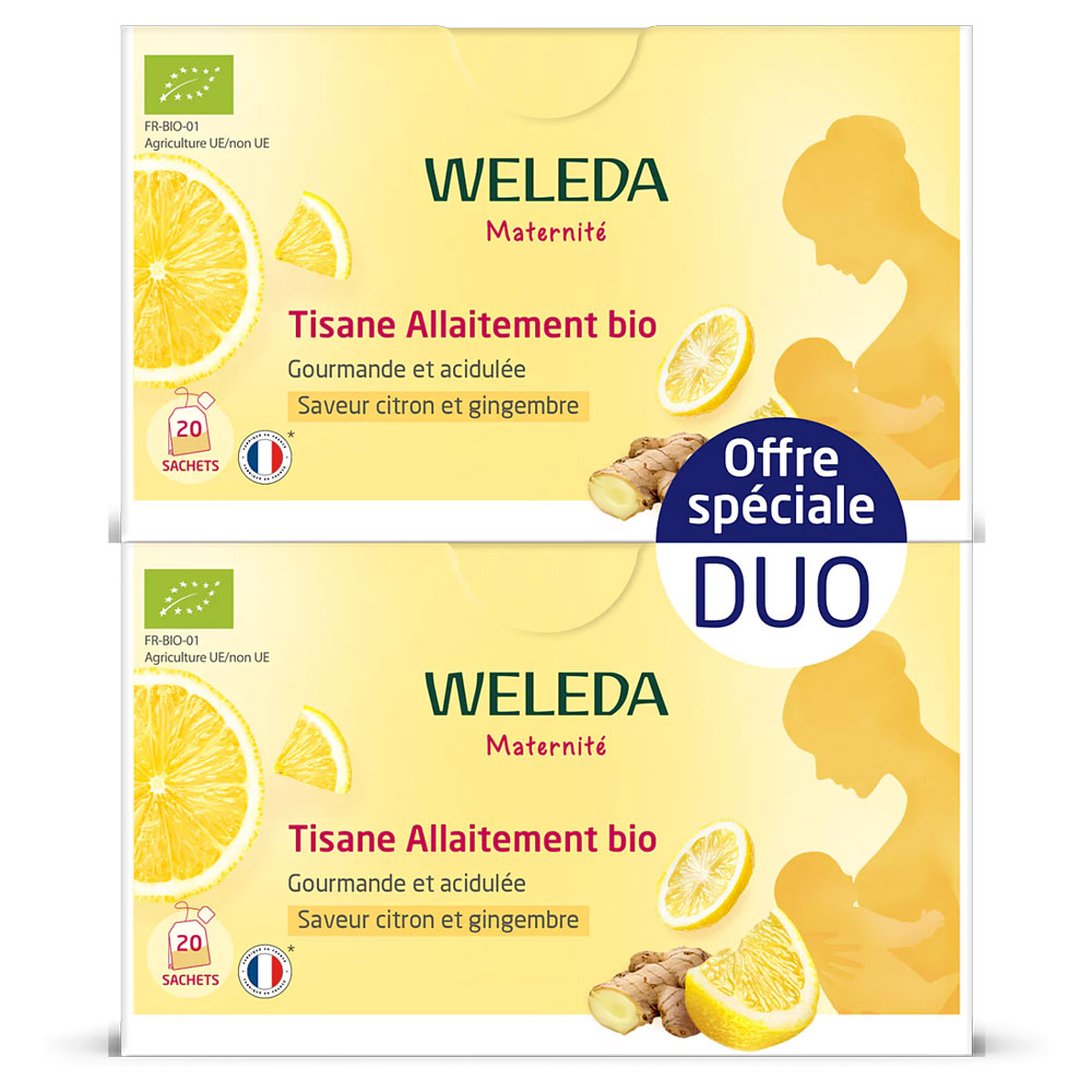Weleda Breastfeeding Organic Herbal Tea lemon and ginger flavour 2 x 20 sachets