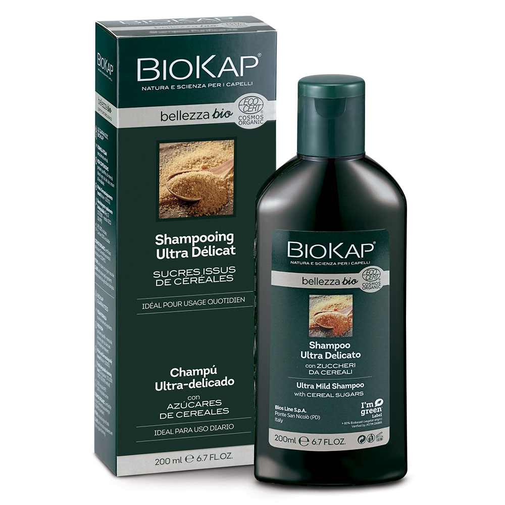 Biokap Belleza Bio Shampooing bio Ultra Délicat Tous types de cheveux 200ml