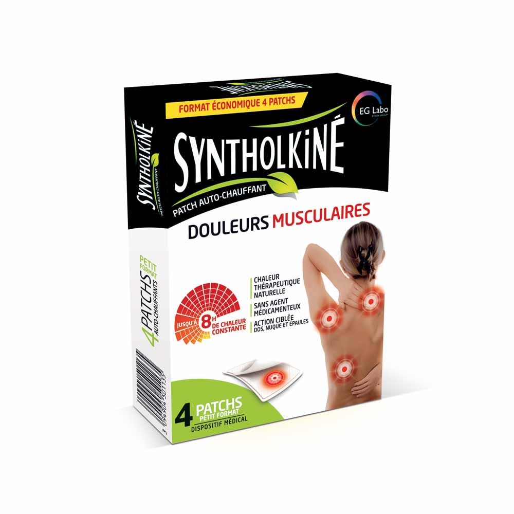 EG Labo SyntholKiné Self-Heating Patch Small Muscle Pains X4