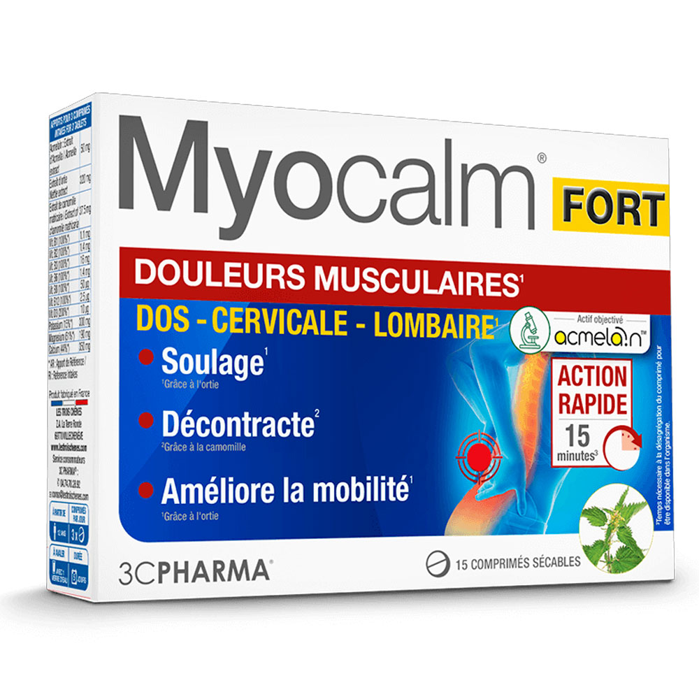 3C Pharma Myocalm Fort muscle pain relief 15 tablets