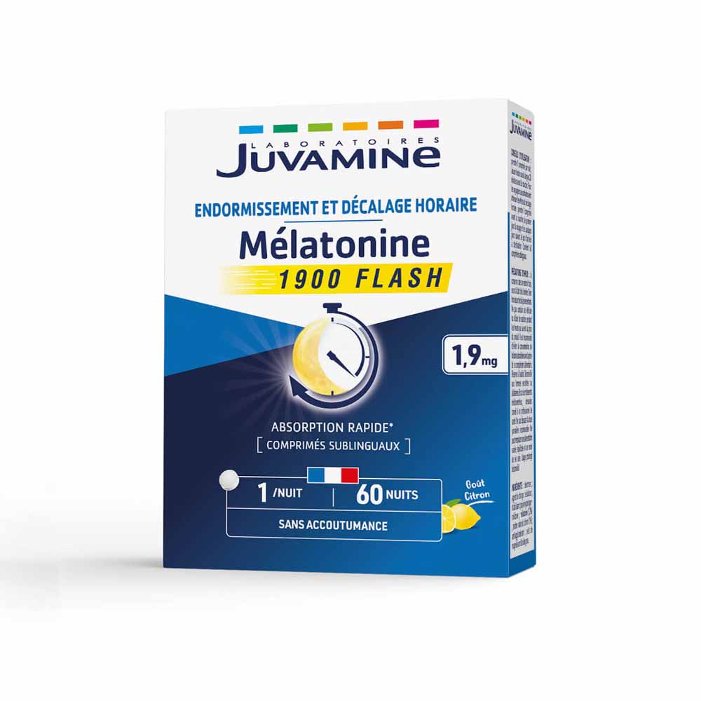 Juvamine Melatonin 1900 Flash 1.9 mg lemon flavour 60 orodispersible tablets