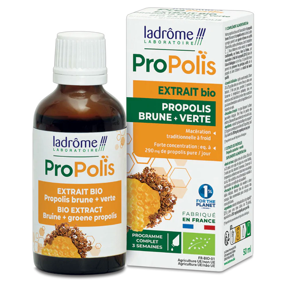 Ladrôme Propolis Brune + Verte organic extract 50 ml