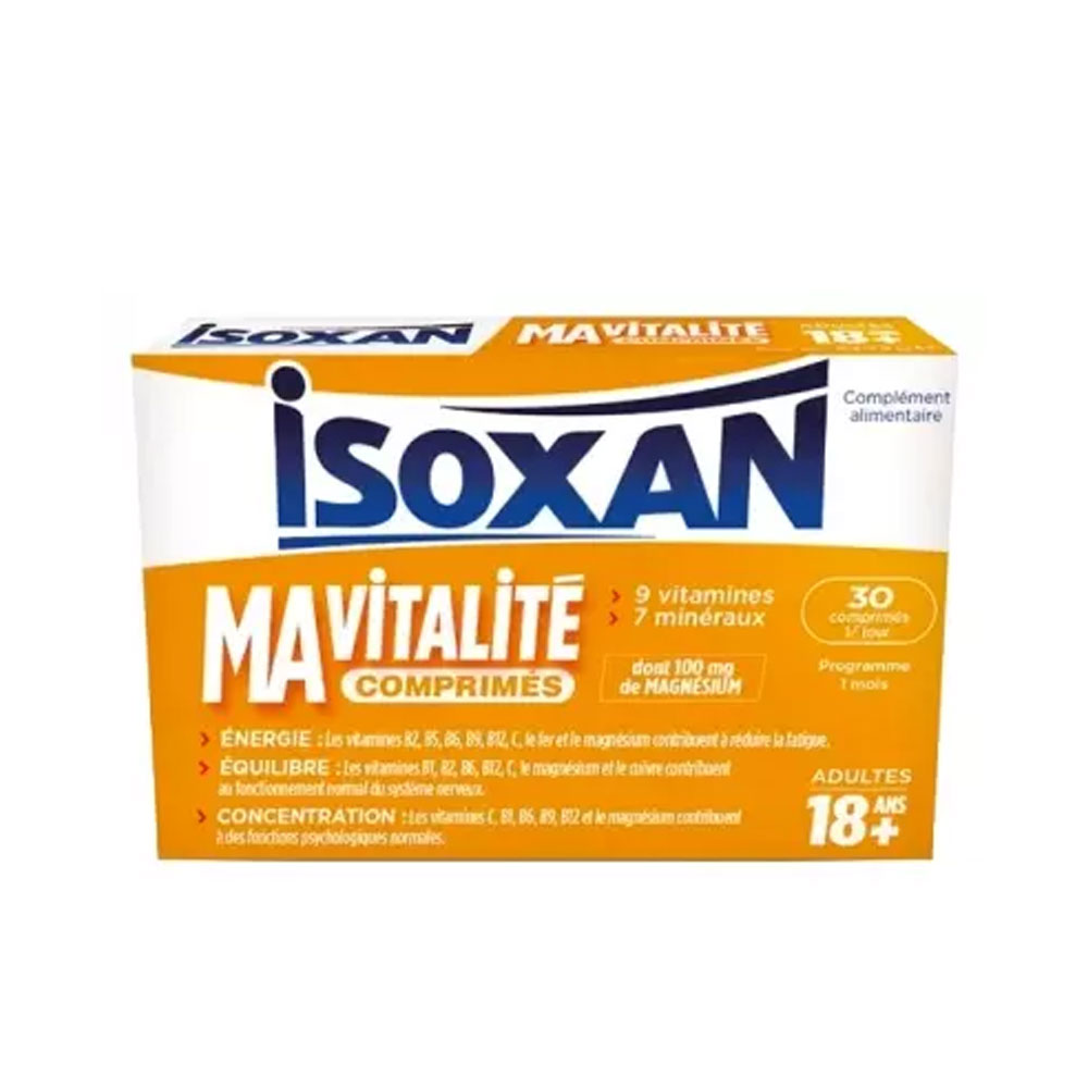 Isoxan My Adult Vitality Energy, balance and concentration 30 Tablets