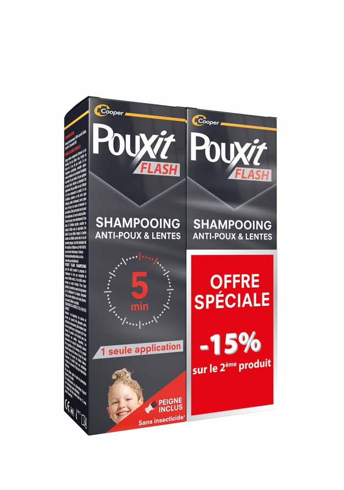 Pouxit Flash Anti-Lice and Nits Treatment 2x100ml