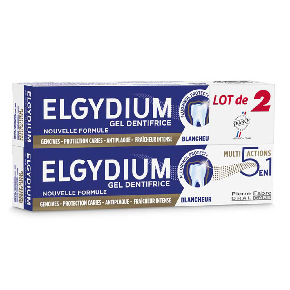 Elgydium 5-in-1 Multi Action Toothpaste Gel 2x75ml