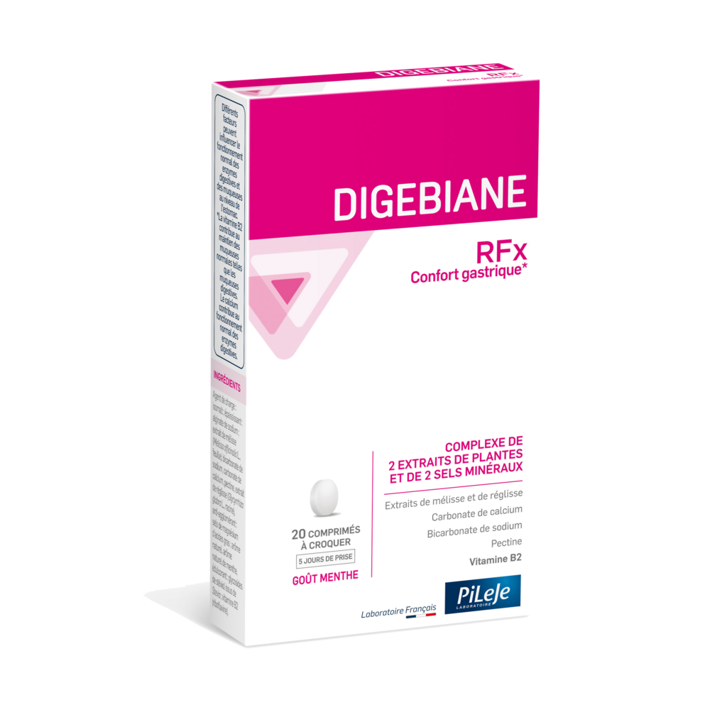Pileje Digebiane Gastric Comfort 20 Chewable Tablets