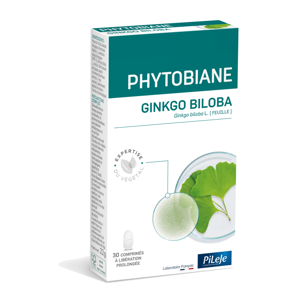 Pileje Phytobiane Ginkgo Biloba memory 30 tablets
