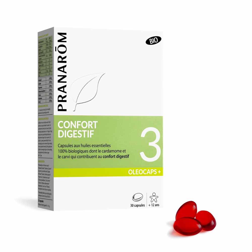 Pranarôm Oléocaps N°3 Organic Digestive Comfort 30 Oleocaps+ capsules