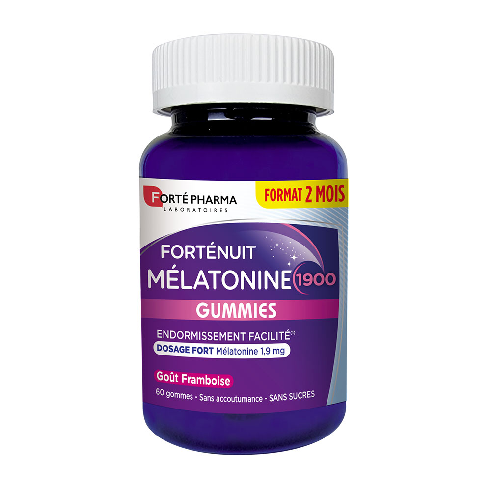 Forté Pharma Forté Night Melatonin 1900 raspberry flavour 60 gummies