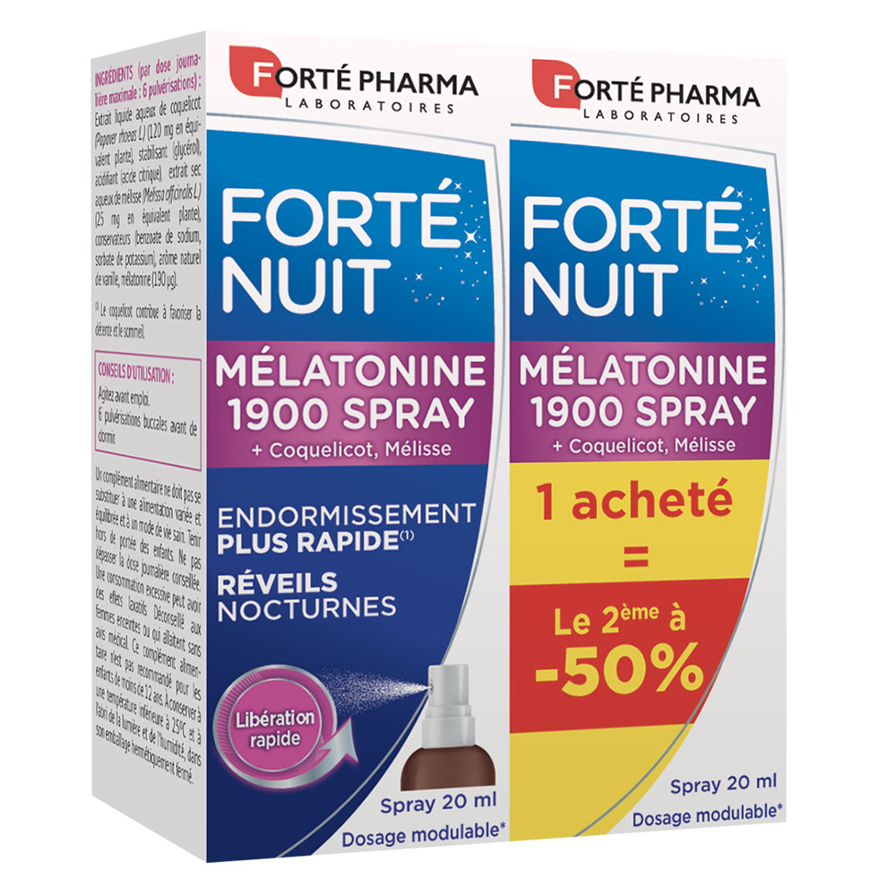 Forté Pharma Forté Night Melatonin 1900 spray 2 x 20 ml