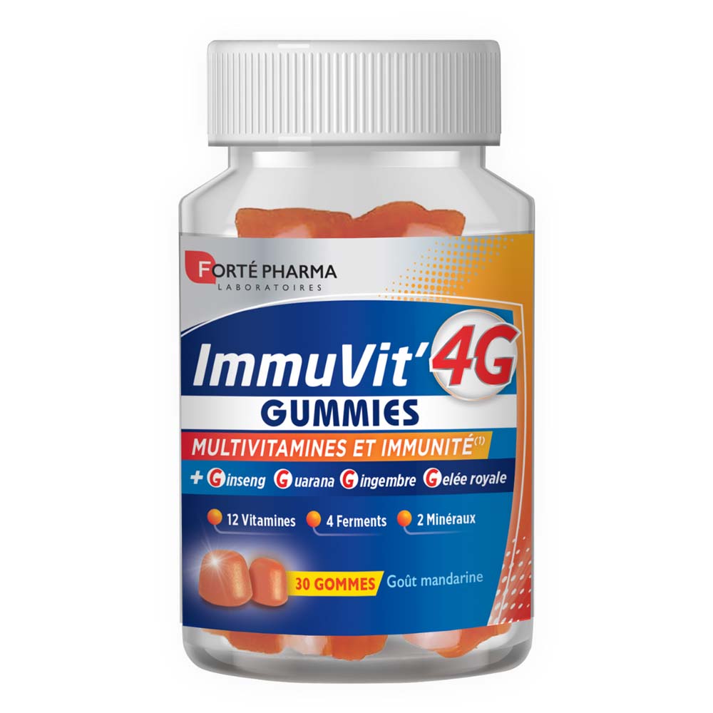 Forté Pharma ImmuVit'4G Multivitamins and immunity mandarin flavour 60 gummies