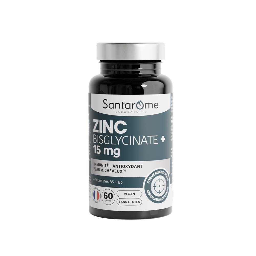 Santarome Zinc bisglycinate 15 mg antioxidant & immunity 60 capsules