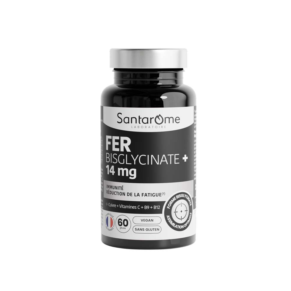 Santarome Iron bisglycinate 14 mg fatigue & immunity 60 capsules