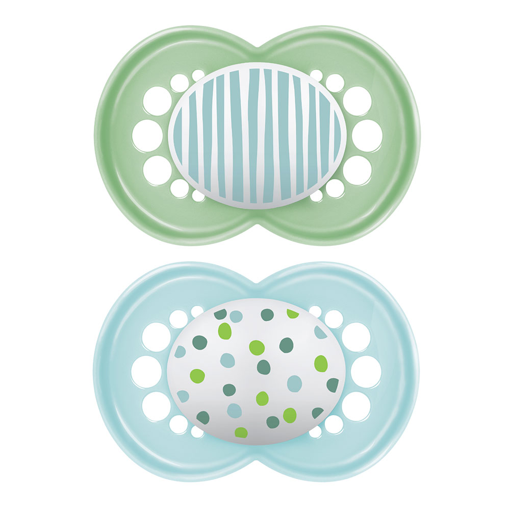 Mam Original Classic Symmetric Silicone Pacifiers Classic Collection 6 Months Plus x2