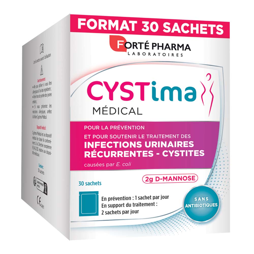 Forté Pharma Cystima Urinary tract infections D-Mannose 30 tea bags