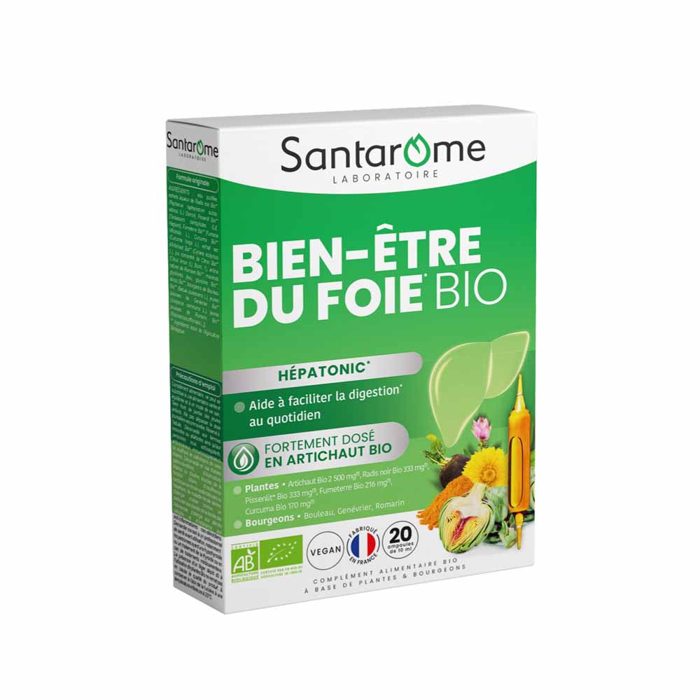 Santarome Bien-Etre du Foie Digestion & Transit 20 ampoules