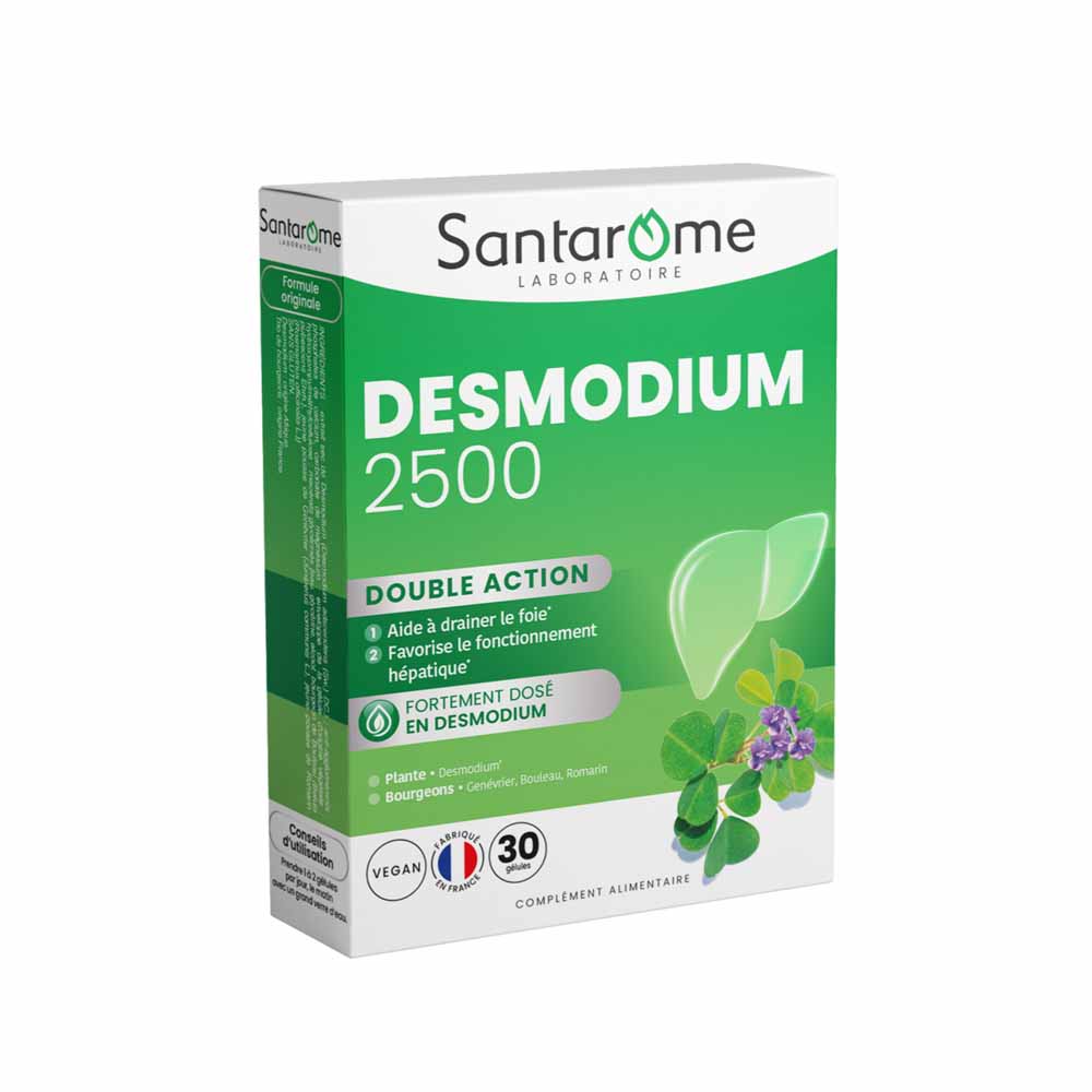 Santarome Desmodium 2500 Détoxifiant du Foie 30 capsules