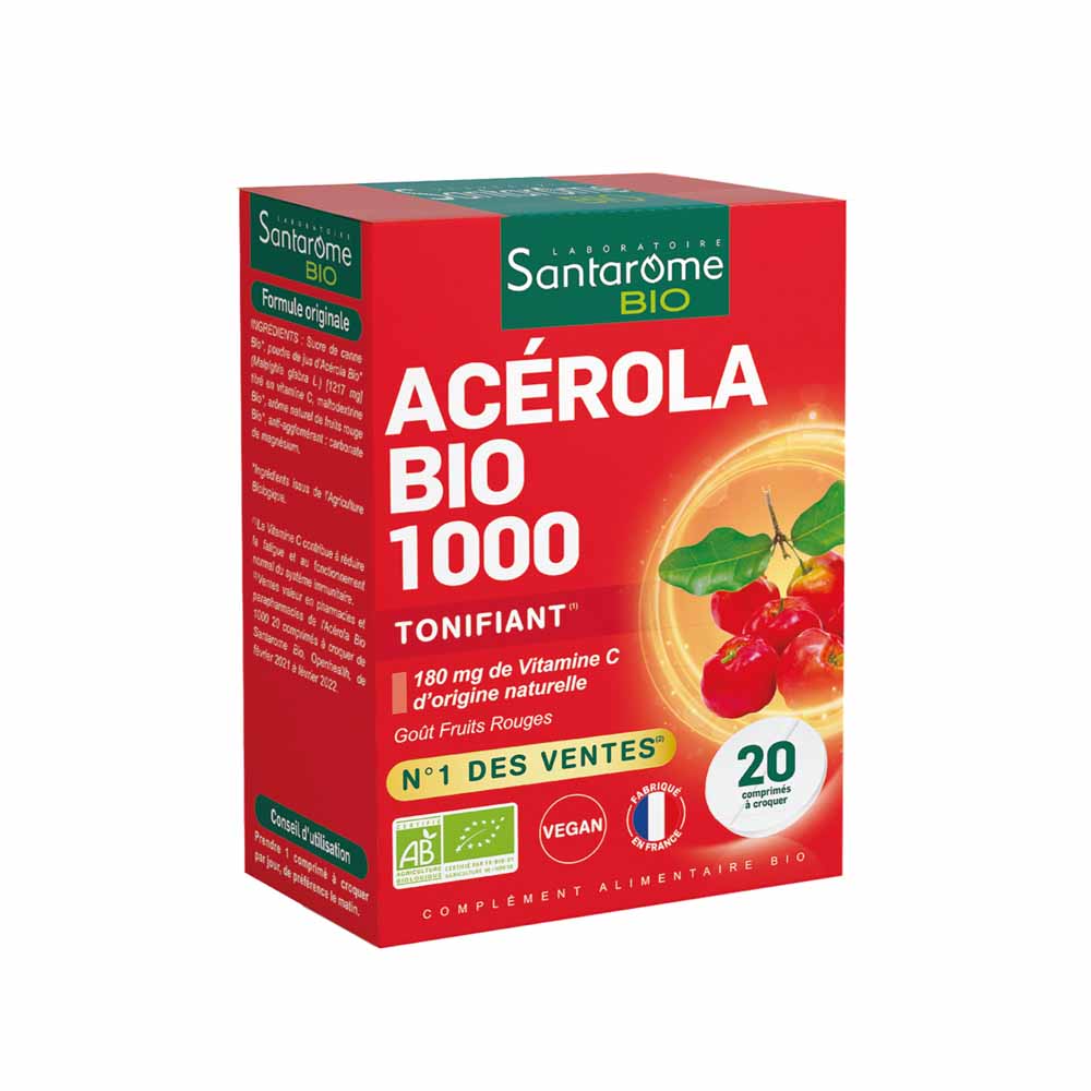 Santarome Organic Acerola 1000 Vitamine C naturelle 20 tablets