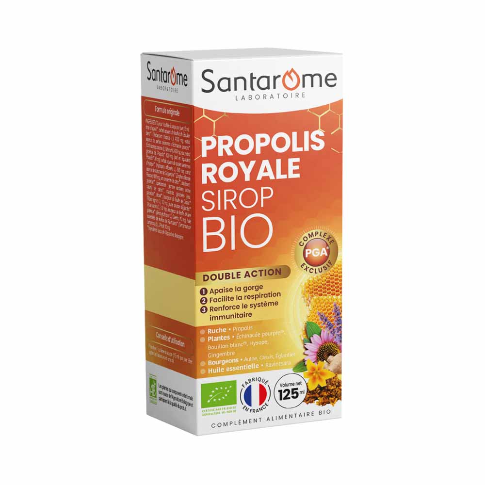 Santarome Propolis Royale Organic Triple Action Propolis Syrups 125ml