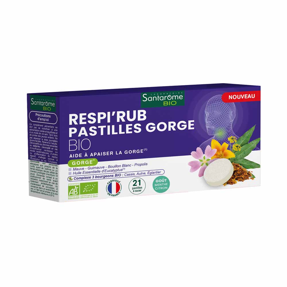 Santarome Respi'Rub Throat lozenges Soothes the throat 21 tablets