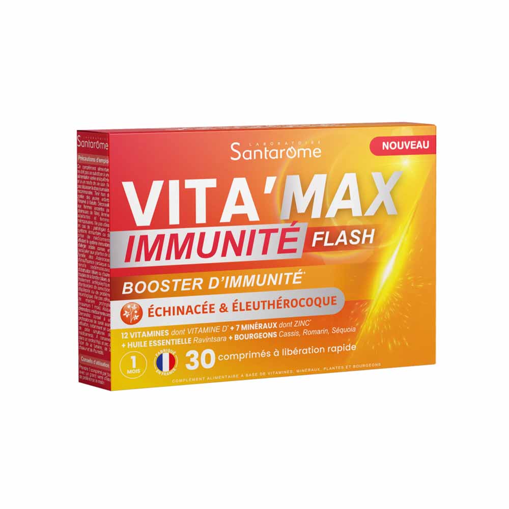 Santarome Vita'max Immunity Boost Flash Immune Defences 30 tablets