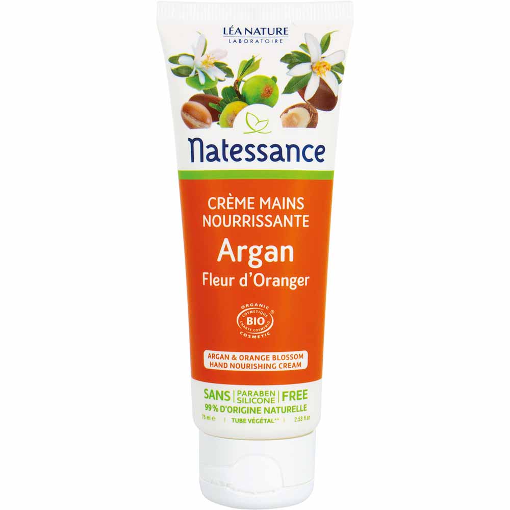 Natessance Argan Hand And Nail Cream Orange Blossom Bio 75ml