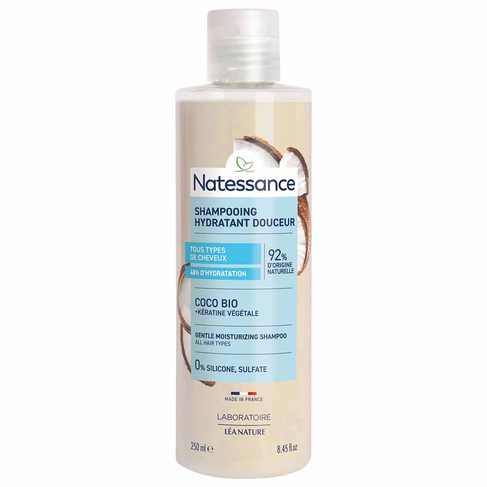 Natessance Capillary Keratin and plant-based shampoo for all hair types including sensitive 250 ml