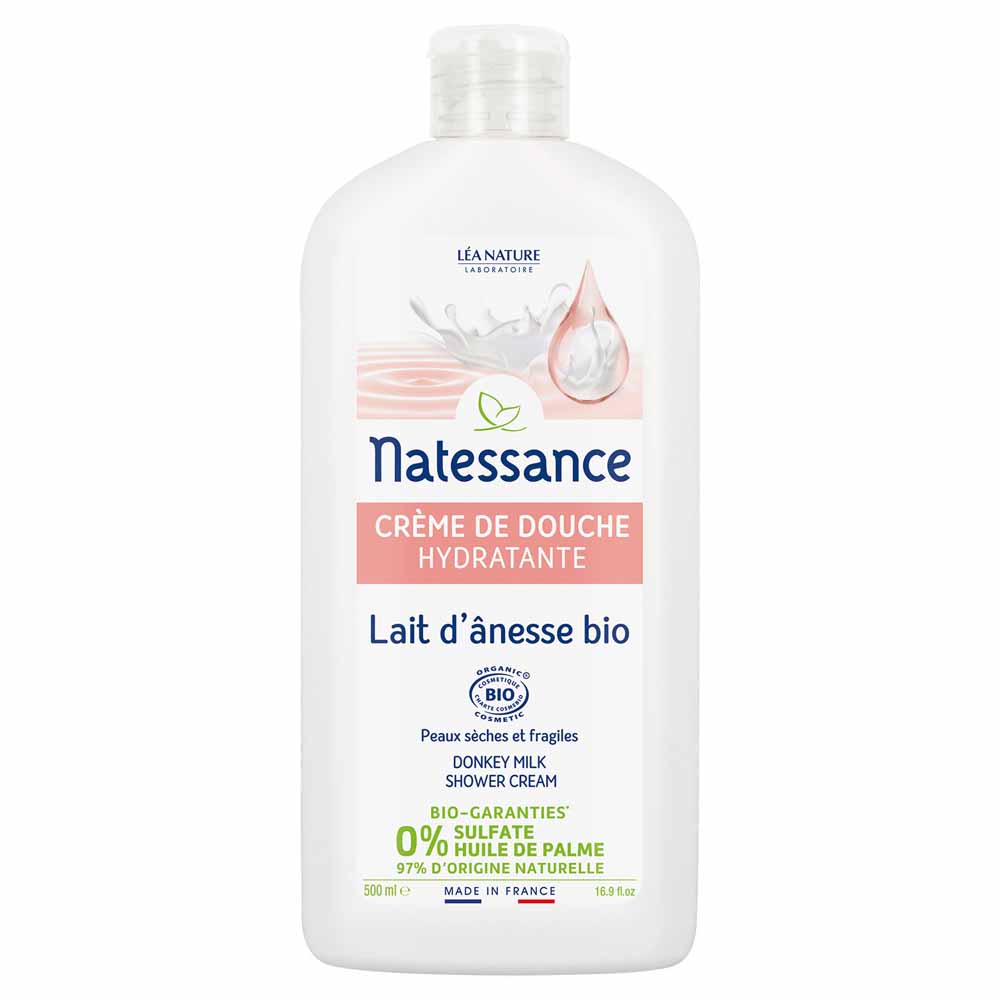 Natessance Shower Organic donkey milk shower cream dry and delicate skin 500 ml