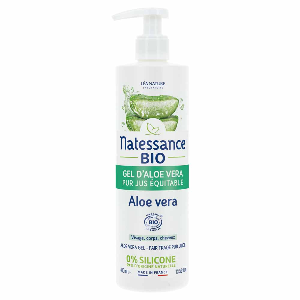 Natessance Pure organic fairtrade aloe vera juice gel 400 ml