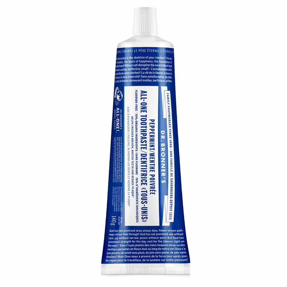 Dr Bronner'S Toothpaste Peppermint Bioes 140g