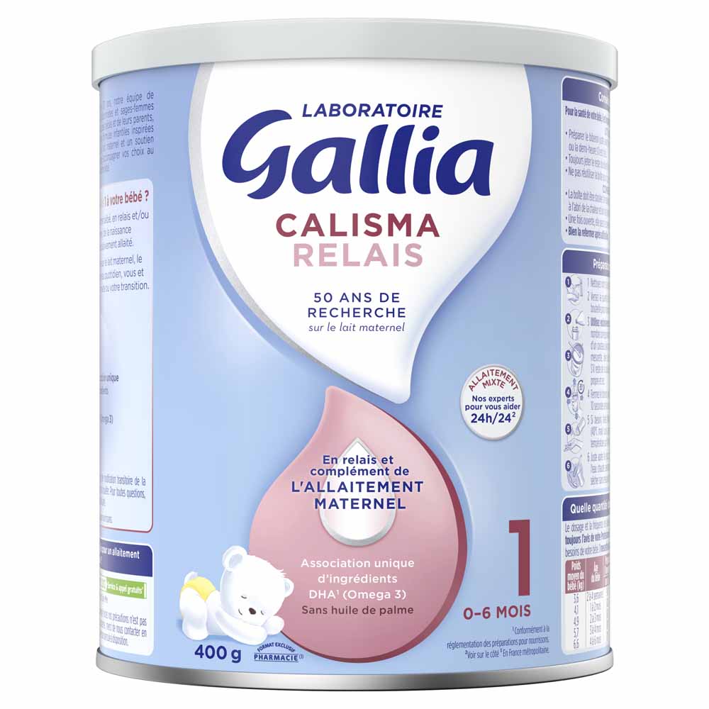 Gallia Calisma Relais 1 follow-up milk powder from birth to 6 months 400 g