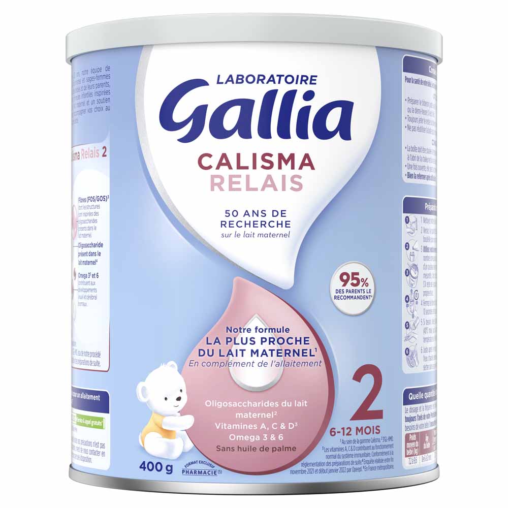 Gallia Calisma Follow-up milk powder suitable from 6 to 12 months 400 g