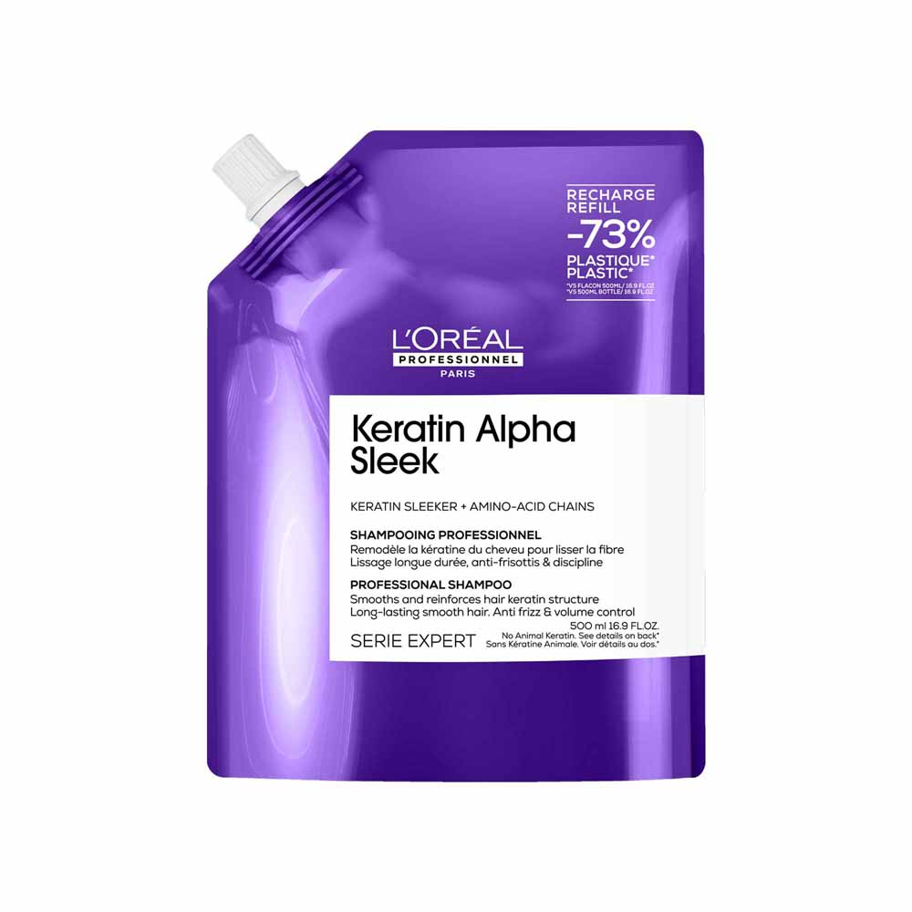 L'Oréal Professionnel Serie Expert Keratin Alpha Sleek Shampoo refill frizzy and unruly hair 500 ml