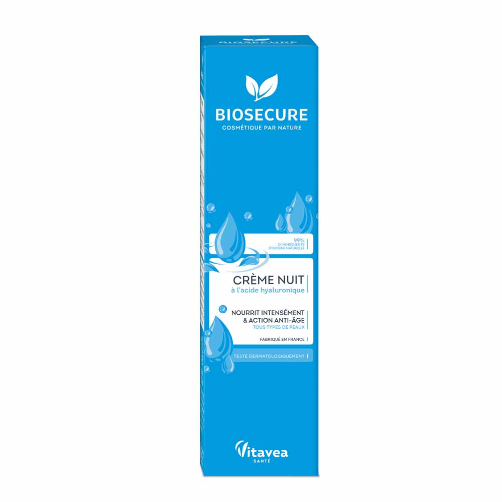 Bio Secure Hyaluronic acid night cream tous types de peau 50 ml