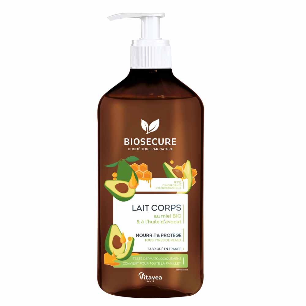 Bio Secure Honey and Avocado Body Lotion tous types de peau 500 ml