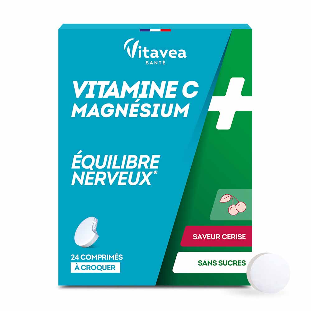 Vitavea Santé Vitamin C + Magnesium Equilibre nerveux 24 Tablets