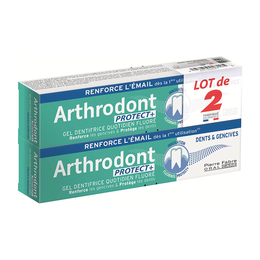 Arthrodont Protect+ gel toothpaste for teeth and gums 2 x 75 ml