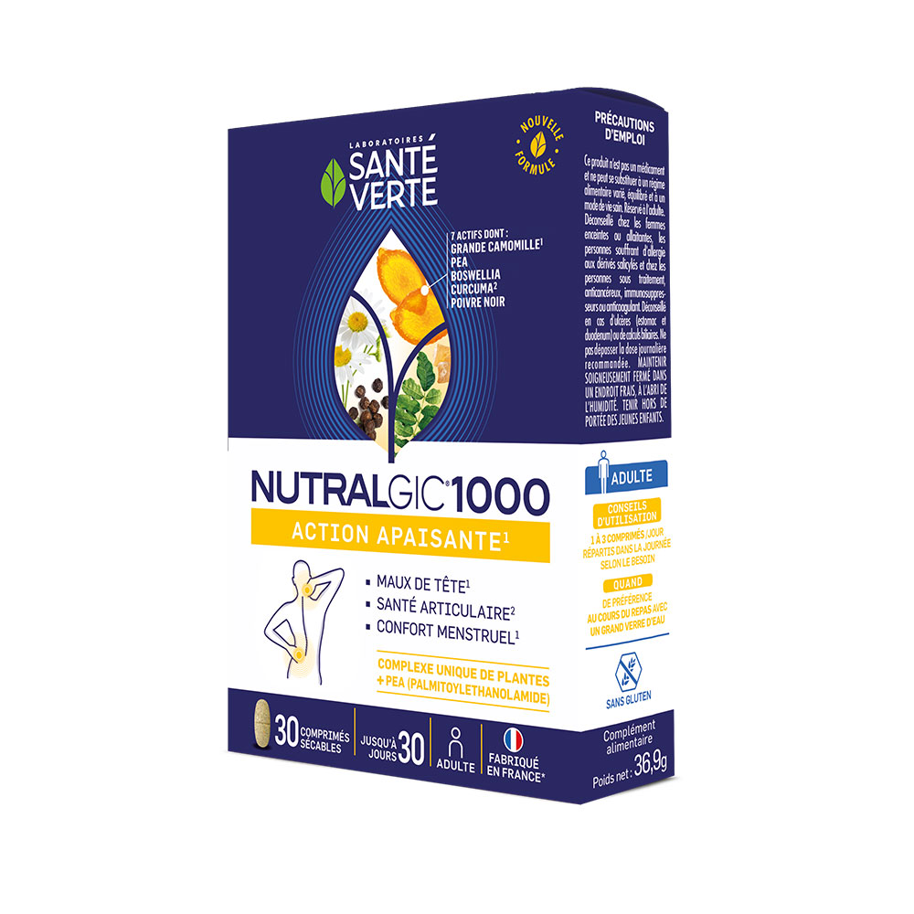 Sante Verte Nutralgic Calming Action 1000 mg formula 30 tablets