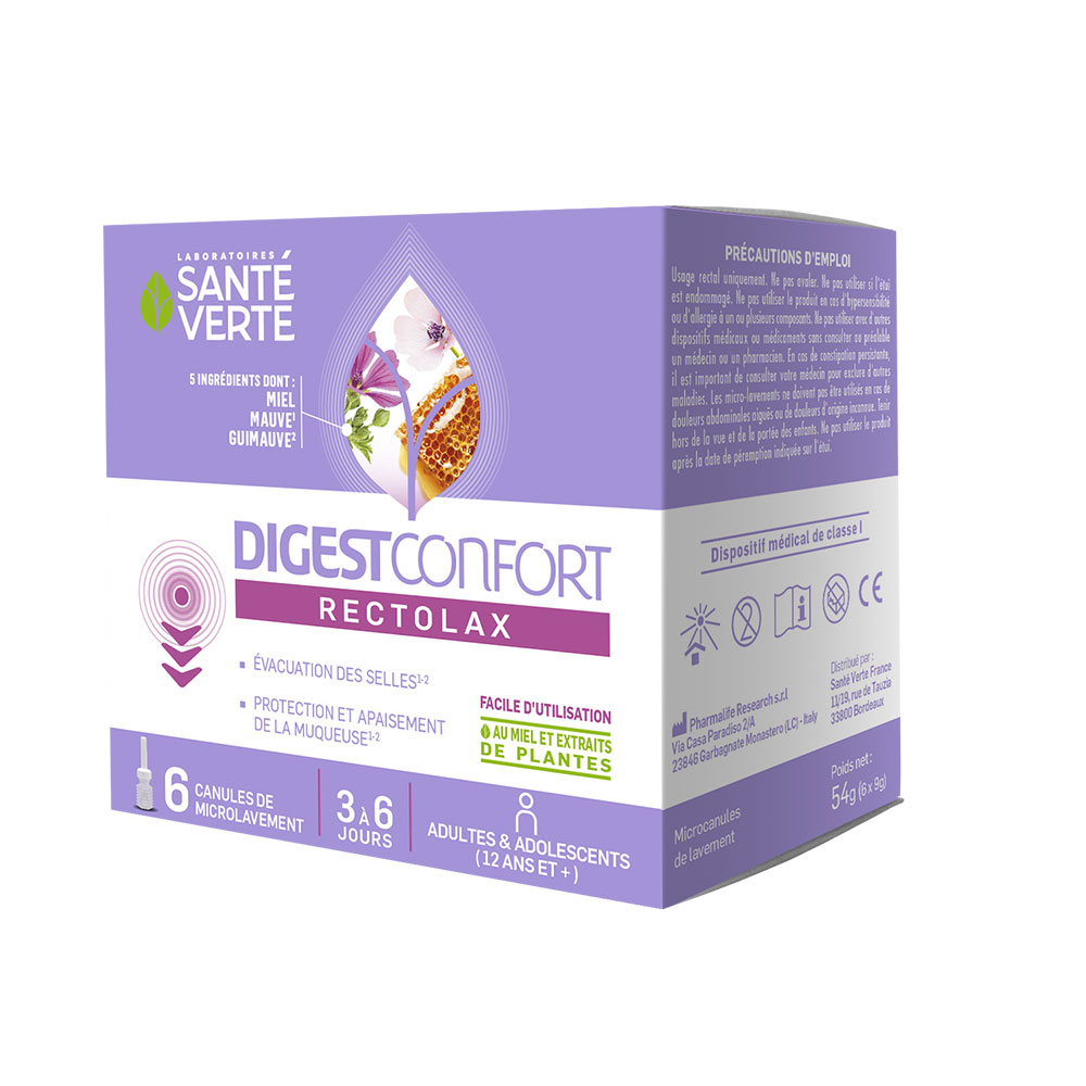 Sante Verte DIgestConfort Rectolax Adult 6 x 9g cannulas