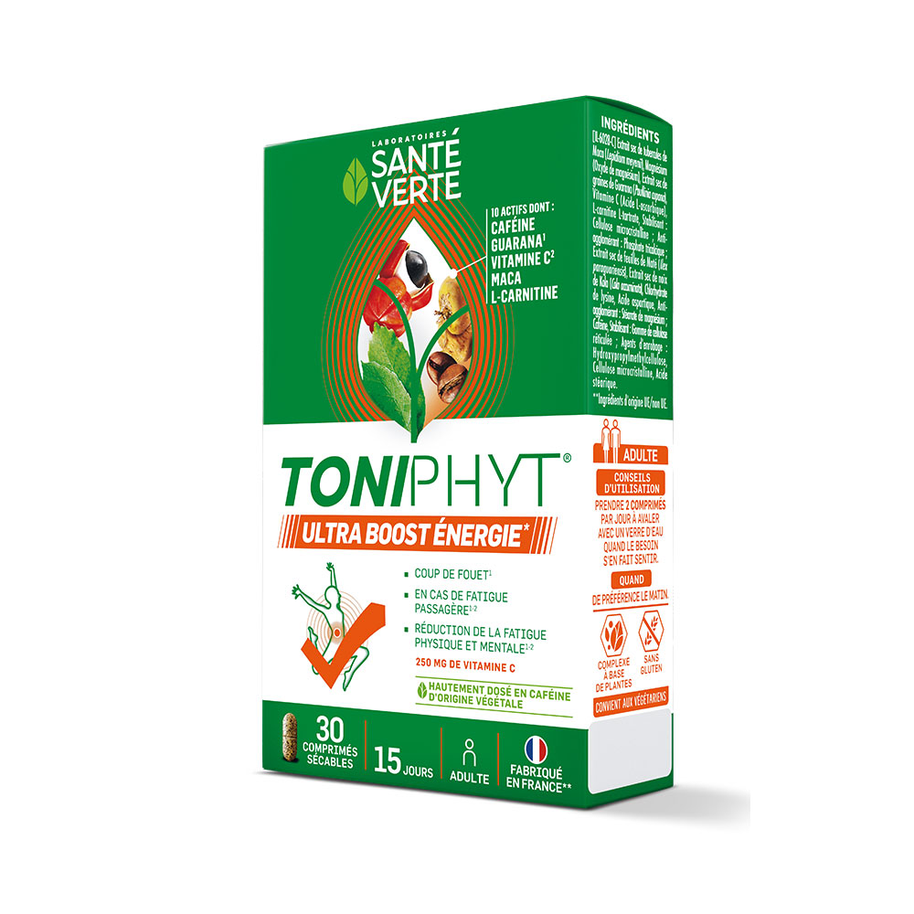 Sante Verte Toniphyt Vitamin C and guarana helps reduce tiredness 30 tablets