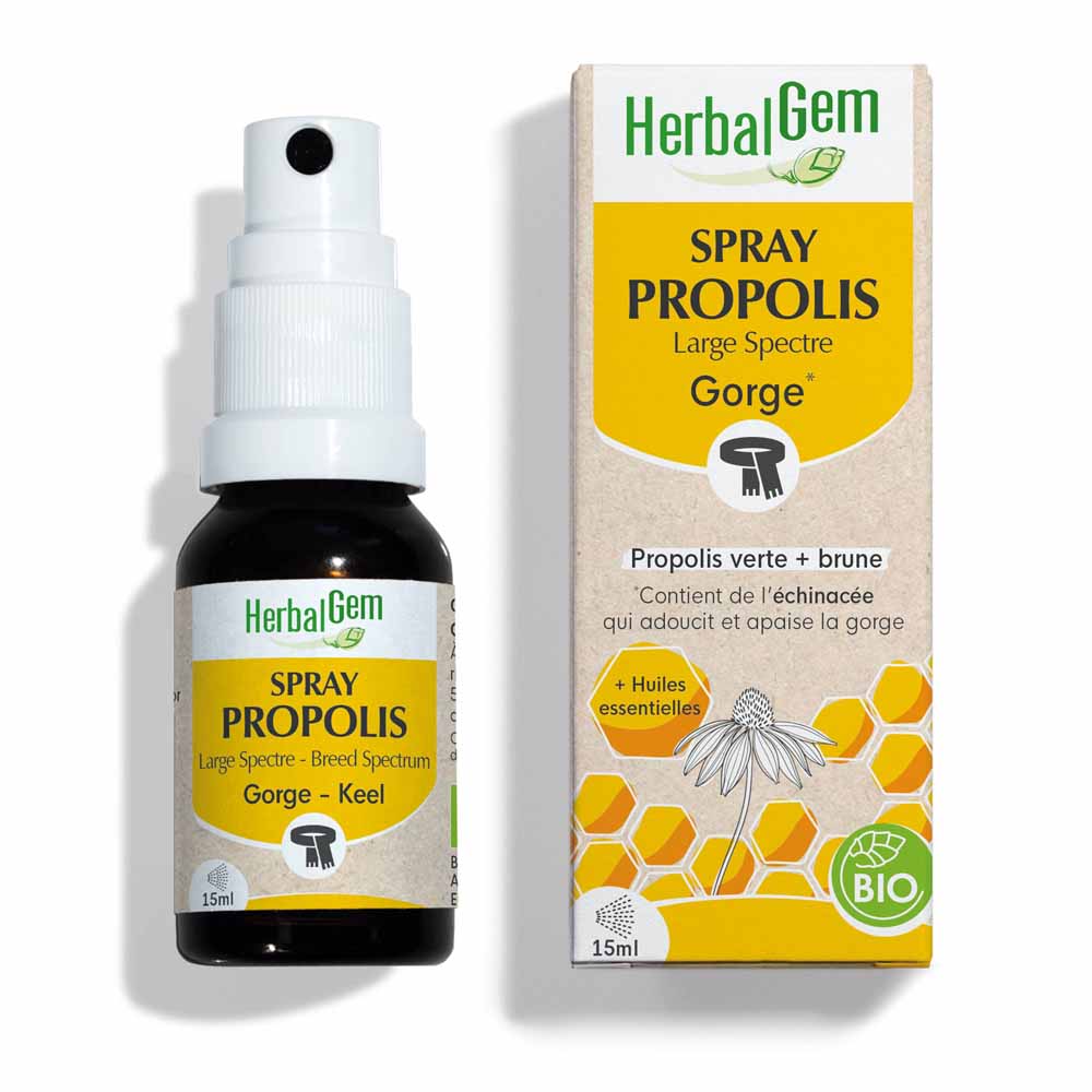 Herbalgem Propolis Broad Spectrum Organic Spray 15ml
