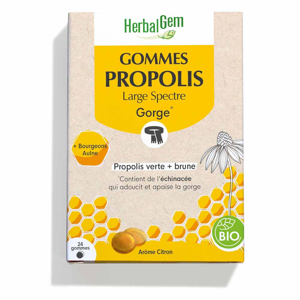 Herbalgem Propolis Broad Spectrum Organic Gums x24