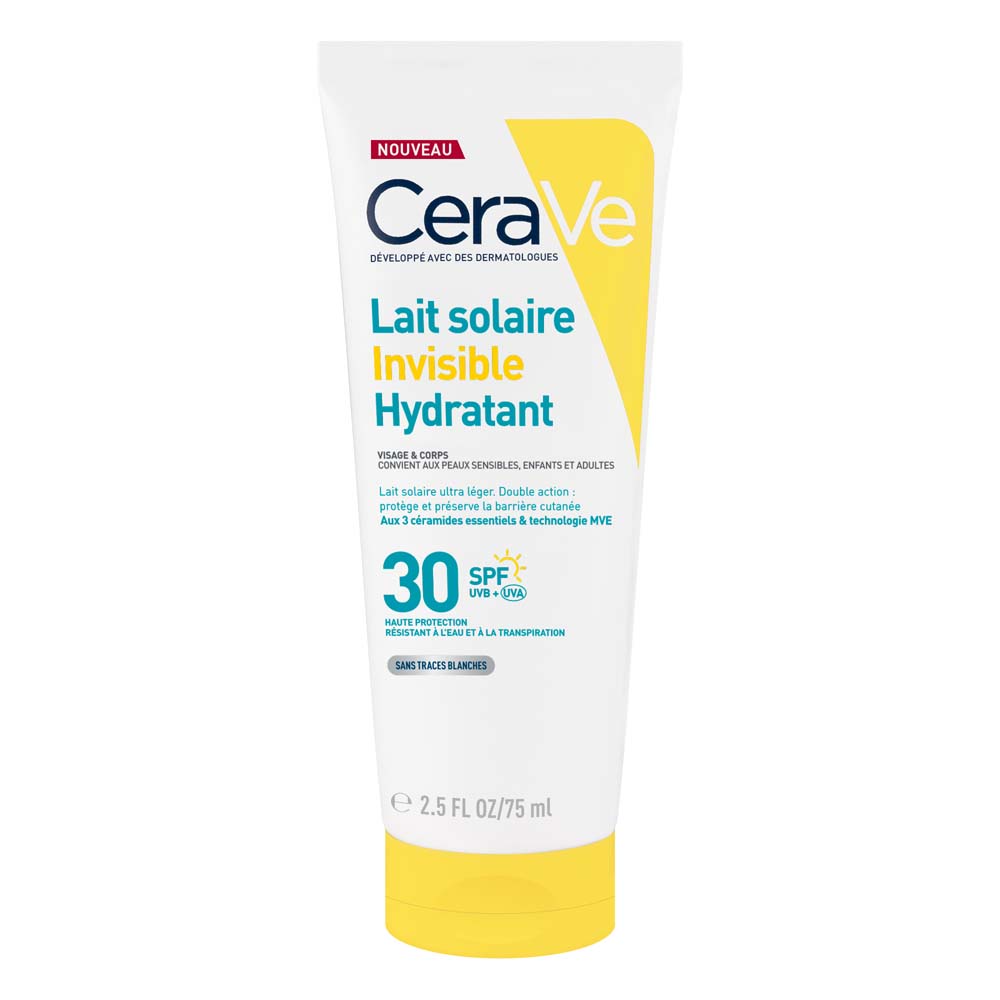 Cerave Invisible hydrating sun milk SPF 30 high protection face and body 75 ml