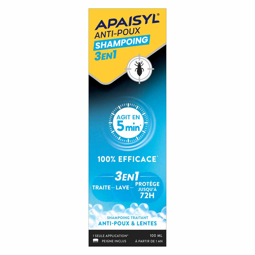 Apaisyl Anti-lice 3-in-1 shampoo 100 ml