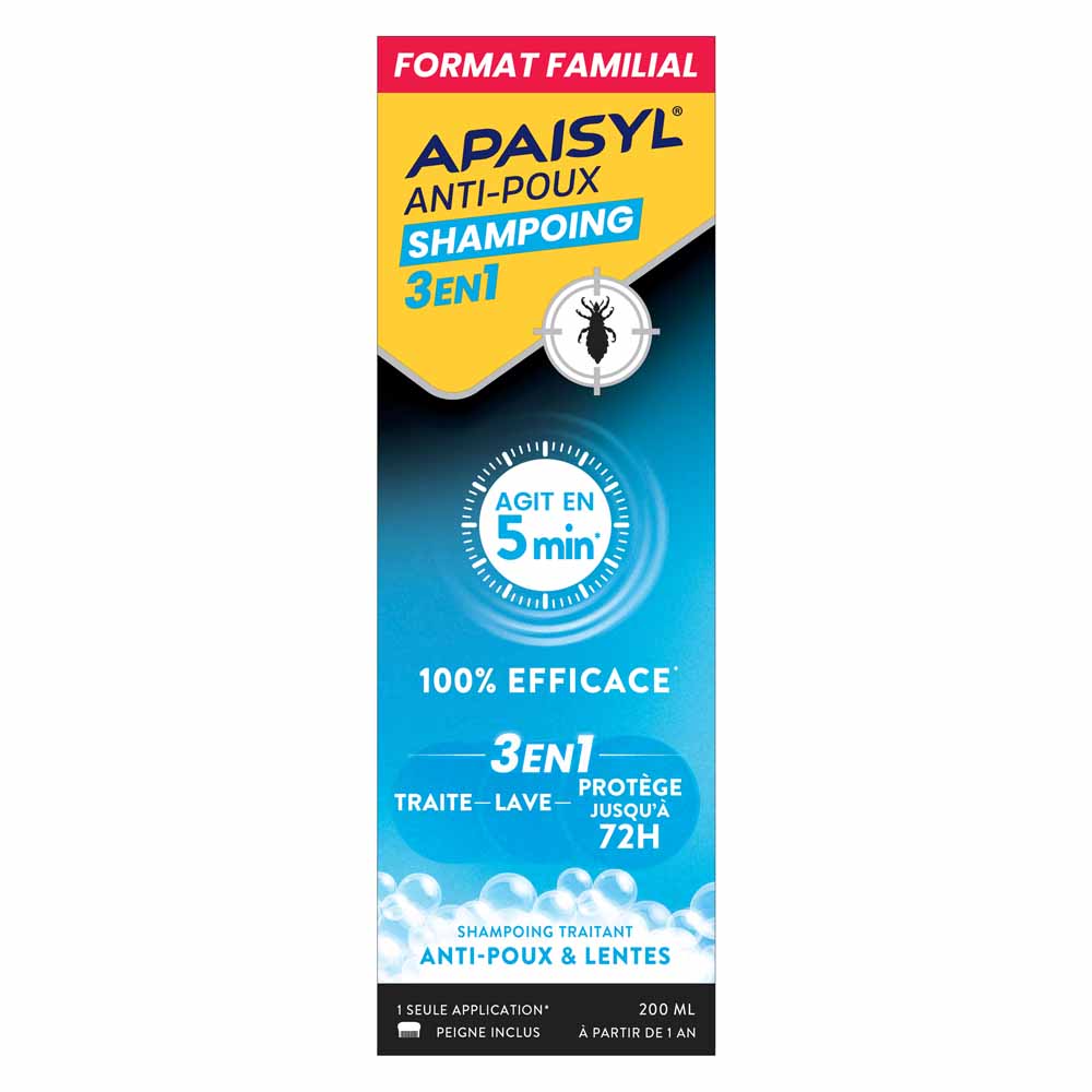 Apaisyl Anti-lice 3-in-1 shampoo 200ml