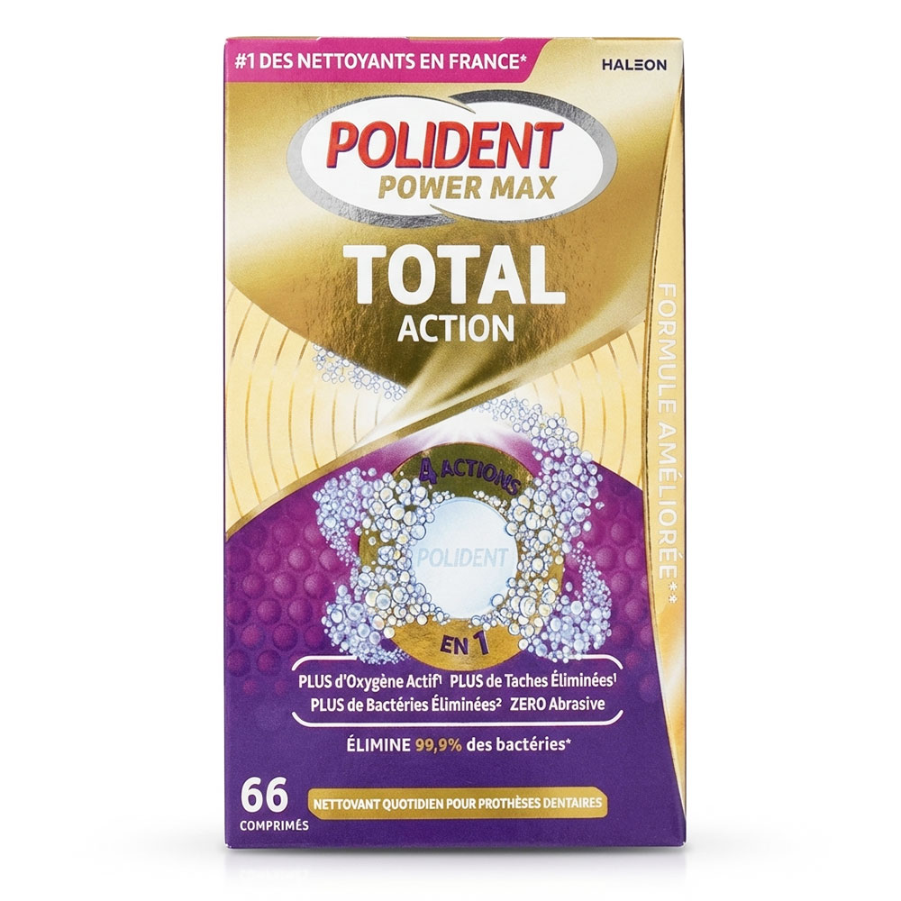 Polident Power Max total action denture cleaner 66 tablets