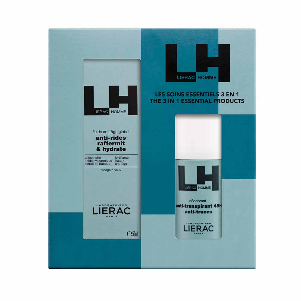 Lierac Man Father's day gift set with anti-ageing fluid + deodorant