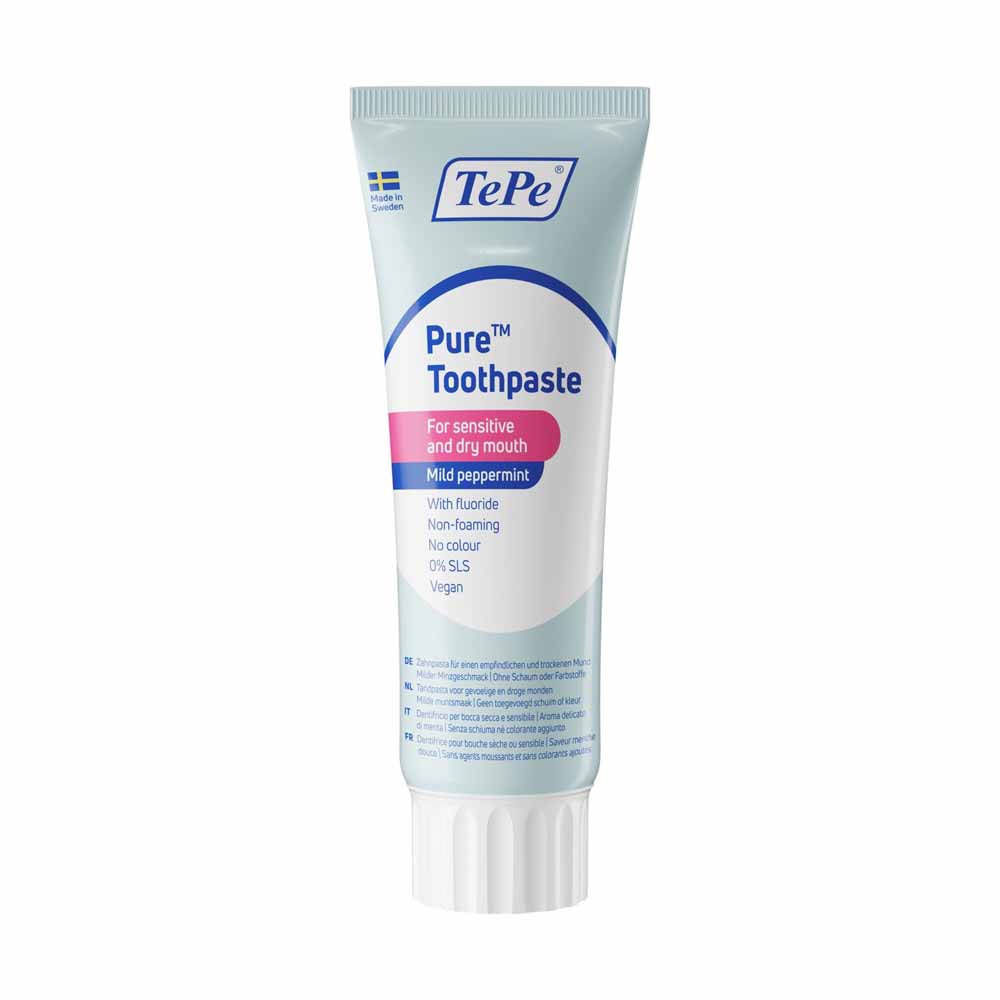 TePe Pure Toothpaste with Fluoride mild mint flavour 75 ml
