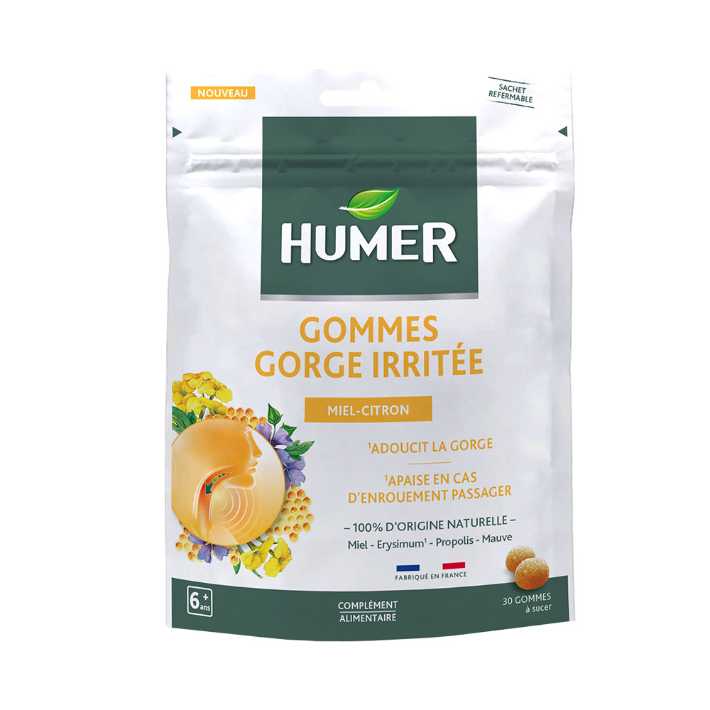 Humer Sore throat lemon flavour 30 gummies