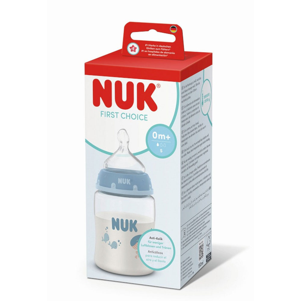 Nuk First Choice+ Silicone bottle suitable from birth to 6 months 150 ml